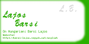 lajos barsi business card